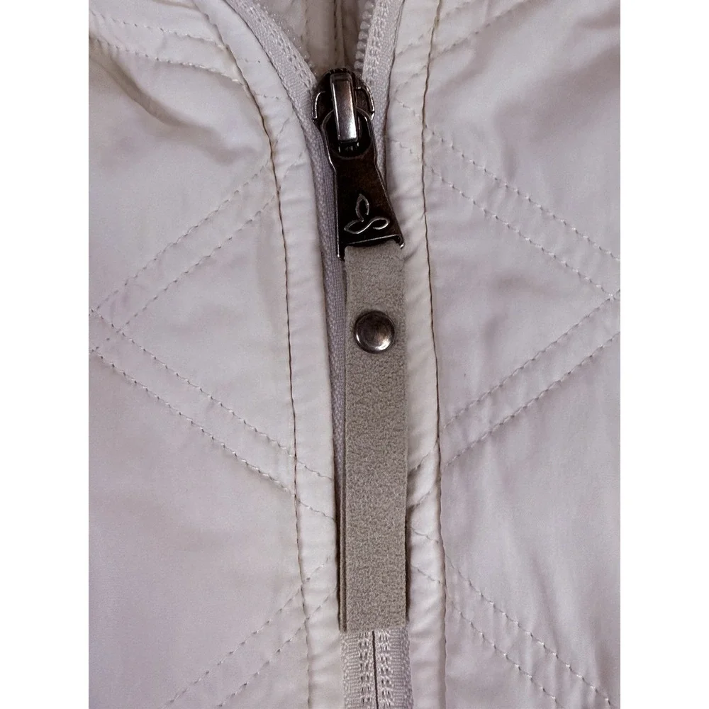 prAna Sherpa Lined Vest M‎ Cream Quilted Cozy Outdoor Hiking Casual